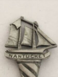 Vintage Souvenir Spoon Us Collectible Pewter Nantucket Massachusetts