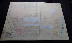 1898 Antique Cleveland Oh Suburban Atlas Part Of Lakewood Hamlet B Ohio