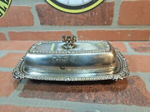 Silverplate Butter Dish With Glass Insert
