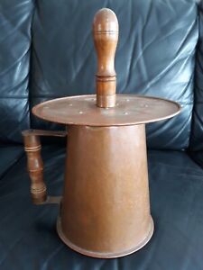 Antique Arts Craft Copper Pitcher Hand Forged Wick Fireplace Starter Kerosene