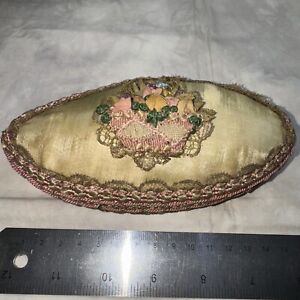 Late Victorian Edwardian Silk Pin Hatpin Cushion Looks Unused