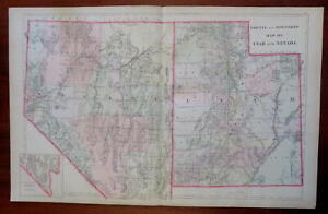 Nevada Utah Reno Las Vegas Salt Lake City Provo 1888 Bradley Mitchell Map