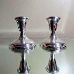 Reed And Barton Weighted Sterling Candlestick Pair