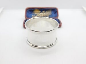Sterling Silver Minimal Napkin Ring Antique 1923 Birmingham Art Deco