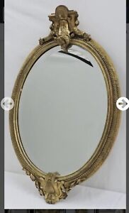 Grand Regence Style Giltwood Oval Mirror 34 Includes Appraisal