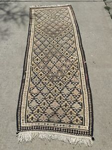 Seneh Hand Tied Wool Rug Runner Gallery Carpet 10 X3 Semi Antique