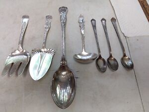 Silver Plate Serving Pieces Ornate Signed Rogers Antique