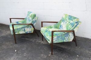 Kofod Larsen Selig Danish Modern Lounge Scoop Chairs A Pair 4693