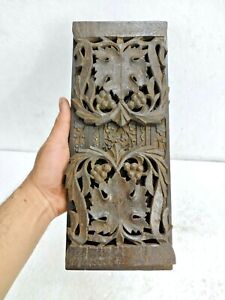 Old Vintage Rare Hand Carved Wooden Fold Able Sliding Book Stand Rack