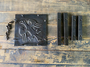 Vintage Metal Decorative Tile Mould Mold Fascia Cornice Fireplace Eagle