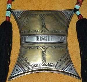 Big Antique Tuareg Tcherot Talisman Amulet Pendant Tribal Necklace Niger Africa
