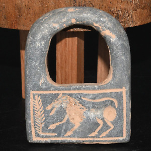 Ancient Near Eastern Stone Miniature Lock Depicting Animal Figurine