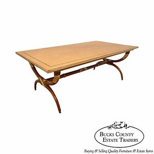 High Quality French Regency Directoire X Base Coffee Table W Gilt Accents