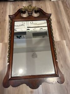 Vintage Imperial Mahogany Eagle Mirror 