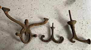 Antique Cast Iron Coat Rack Hooks Victorian Salvage