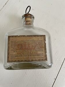 9 Oz Nujol Apothecary Empty Glass Bottle With Original Label And Cork Stopper