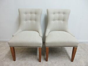 Pair Cr Laine Hip Rest Dining Room Desk Side Chairs