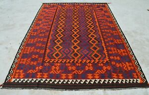 6 8 X 9 7 Handmade Vintage Afghan Tribal Maimana Area Kilim Rug 6x9 Persian Rug