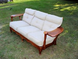 Paddle Arm Cushman Colonial Creations Couch W Cushions Old Bennington