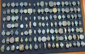 Set Of Rare Ancient Roman Bronze Rings 133 Pcs Inserting Stones