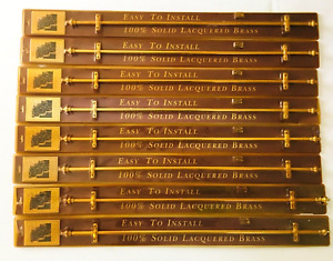 8 Solid Lacquered 100 Brass 1 2 Stair Rods Handcrafted 28 New Old Stock