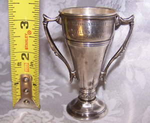 Antique Rare Boat Racing Bahamas Trophy Cup Cast Sterling Silver Mappin Webb