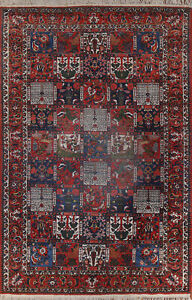 Garden Design Bakhtiari Tribal Traditional Hand Made Semi Antique Rug 5x8 Carpet
