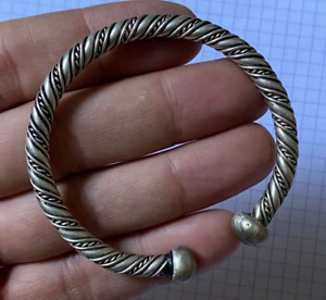 Very Old Rare Ancient Viking Bracelet Silver Color Artefact Authentic Amazing