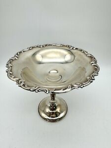 Vintage Silverplate Alvin Footed Compote Dish Estate Find