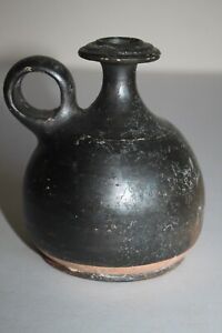 Ancient Greek Hellenistic Pottery Guttus Oil Lamp Filler Flask 4 3rd Century Bc
