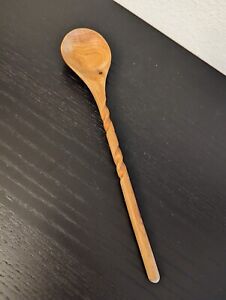 Primitive Farmhouse Carved Wooden 11 Spoon Natural Finish Used