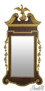 L57347ec Vintage Chippendale Mahogany Gold Phoenix Mirror