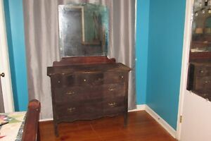 Antique Oak Serpentine Dresser Cabinet Dovetailed Barn Find 2312