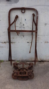 Antique Porter H434 Cast Iron Hay Carrier Trolly Pulley W H60 Bale Drop Arm Hook