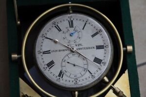 Collection Rare Dutch Marine Ship Chronometer Andreas Hohwu Amsterdam No 42 