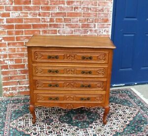 French Oak Louis Xv Chest Of Drawers 4 Door Small Dresser