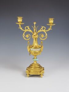 Antique Elegant Gilt Bronze Ormolu Candelabra