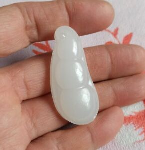 Natural White Jade Lucky Pendant