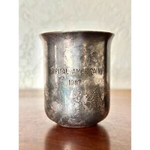 Vintage 1980s American Hospital Of Paris Silver Plate Cup Vintage French