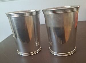 Pair Vintage Sterling Silver Official Kentucky Derby Mint Julep Cup No Mono P699