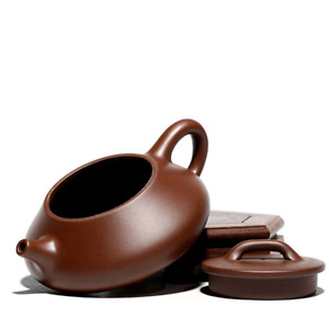 280ml Chinese Yixing Zisha Pottery Handmade Stone Ladle Kungfu Teapot