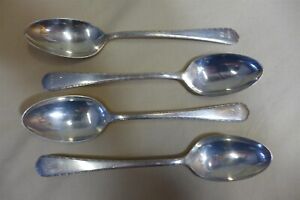 Lot Of 4 International Silver Co Antique Sterling Silver 6 Teaspoons Mono