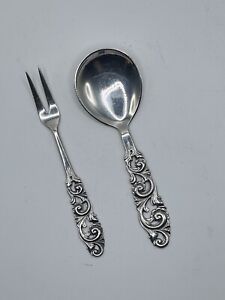 Vintage Norwegian 830s Silver Relish Spoon Fork Brodrene Mylius