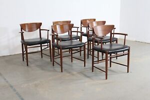 Set Of 6 Mid Century Modern Danish Modern Peter Hvidt Teak Dining Chairs