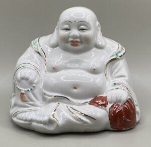 Happy Buddha Ho Tai In Chinese Porcelain Almost 5 Tall