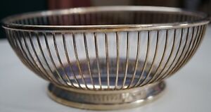 Gorham Silver Plated Wired Basket Yc741 Vintage Made In Italy Plated In Us Mcm