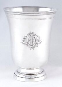 Antique Rare French Sterling Silver Timbale Cup Louis Xvi Style Old Paris 18th C