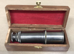 Vintage Expandable Telescope With Velvet Lined Box