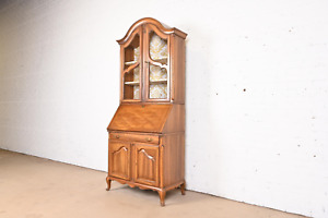 Baker Furniture Style French Provincial Louis Xv Carved Walnut Secretary Desk