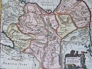 Central Asian Steppe China Scythia Korea Persia 1711 Cluverius Decorative Map